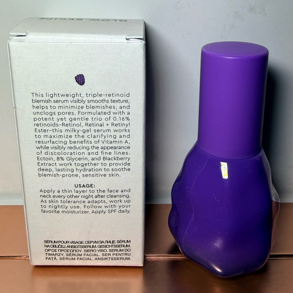 Glow Recipe Blackberry Retinol Blemish Serum $45 MSRP Full Size Brand New In Box - Picture 4 of 6